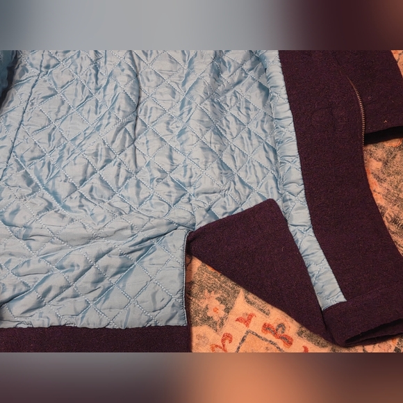 Mini Boden Purple Wool Blend Duffle Coat - Picture 9 of 11